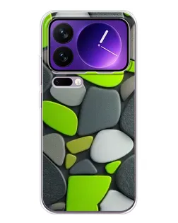 Чехол для Xiaomi 17 Pro Max с картинкой «Яркая неоновая галька»
