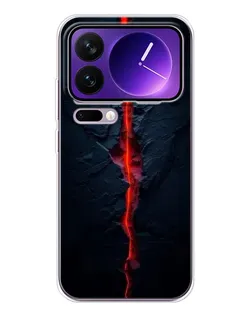 Чехол для Xiaomi 17 Pro Max с картинкой «Kрасная лавовая трещина»