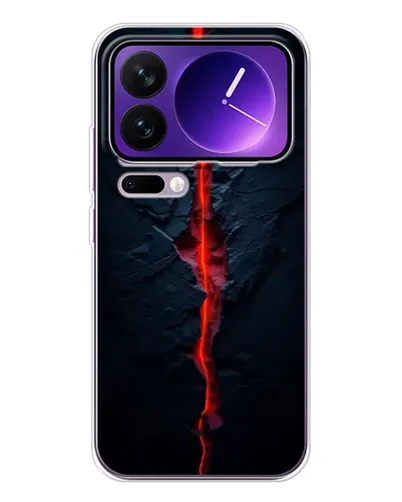 Чехол для Xiaomi 17 Pro Max с картинкой «Kрасная лавовая трещина»