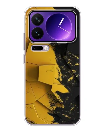 Чехол для Xiaomi 17 Pro Max с картинкой «Золотые осколки геометрии»