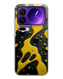Чехол для Xiaomi 17 Pro Max с картинкой «Жидкое желтое золото»