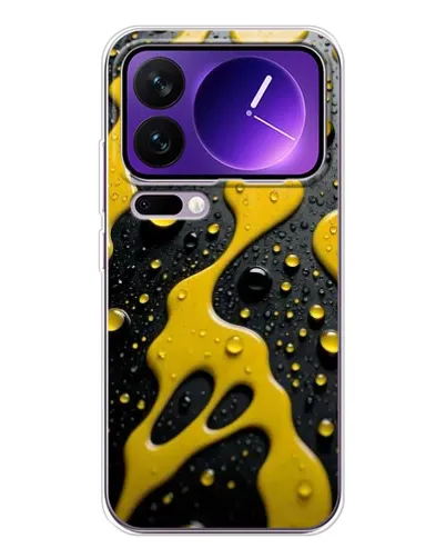 Чехол для Xiaomi 17 Pro Max с картинкой «Жидкое желтое золото»
