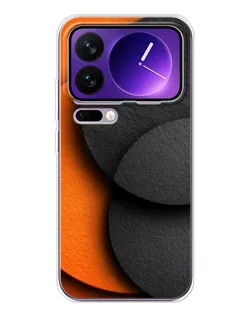 Чехол для Xiaomi 17 Pro Max с картинкой «Геометрия оранжевых кругов»