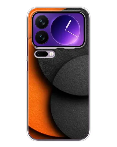 Чехол для Xiaomi 17 Pro Max с картинкой «Геометрия оранжевых кругов»