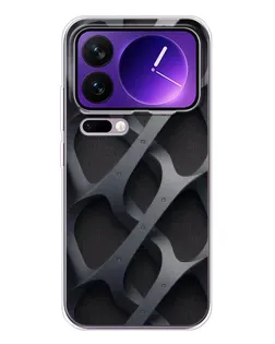 Чехол для Xiaomi 17 Pro Max с картинкой «Объемное серое плетение»