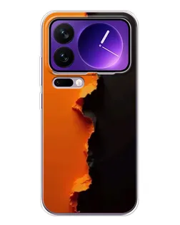 Чехол для Xiaomi 17 Pro Max с картинкой «Оранжевый разлом»