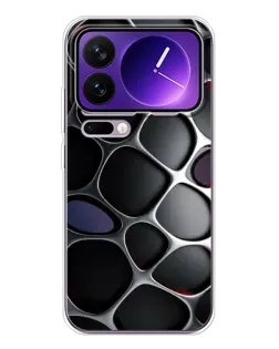 Чехол для Xiaomi 17 Pro Max с картинкой «Объемная темная решетка»