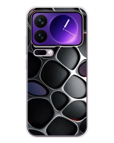 Чехол для Xiaomi 17 Pro Max с картинкой «Объемная темная решетка»