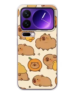 Чехол для Xiaomi 17 Pro Max с картинкой «Капибары с апельсинами»