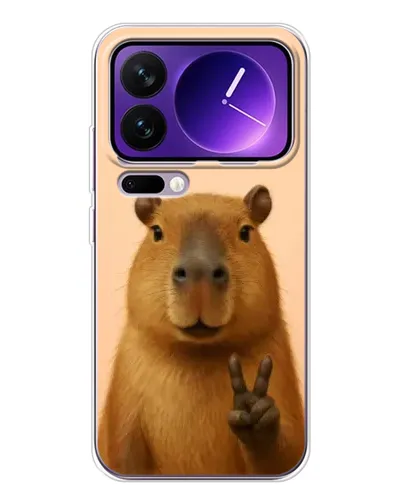 Чехол для Xiaomi 17 Pro Max с картинкой «Капибара виктория» Чехол для Xiaomi 17 Pro Max с картинкой «Капибара виктория»