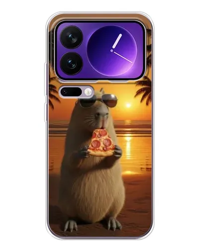 Чехол для Xiaomi 17 Pro Max с картинкой «Капибара с пиццей» Чехол для Xiaomi 17 Pro Max с картинкой «Капибара с пиццей»