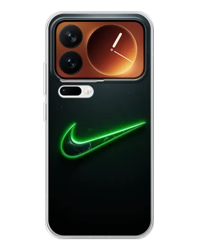 Чехол для Xiaomi 17 Pro с картинкой «Неоновый контур Nike»