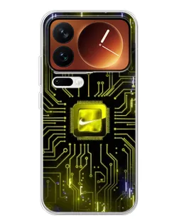 Чехол для Xiaomi 17 Pro с картинкой «Nike — золотая искра» Чехол для Xiaomi 17 Pro с картинкой «Nike — золотая искра»