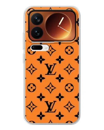 Чехол для Xiaomi 17 Pro с картинкой «Оранжевый стиль LV»