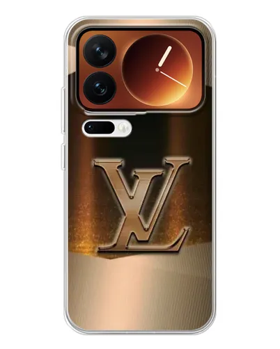 Чехол для Xiaomi 17 Pro с картинкой «LV — золотое сияние»