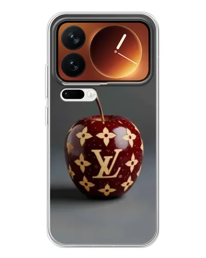 Чехол для Xiaomi 17 Pro с картинкой «Красное яблоко LV»