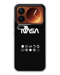 Чехол для Xiaomi 17 Pro с картинкой «NASA — технический принт» Чехол для Xiaomi 17 Pro с картинкой «NASA — технический принт»