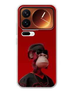 Чохол для Xiaomi 17 Pro з картинкою «Bored Ape в червоному»