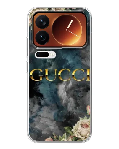 Чохол для Xiaomi 17 Pro з картинкою «Абстрактні квіти Gucci»