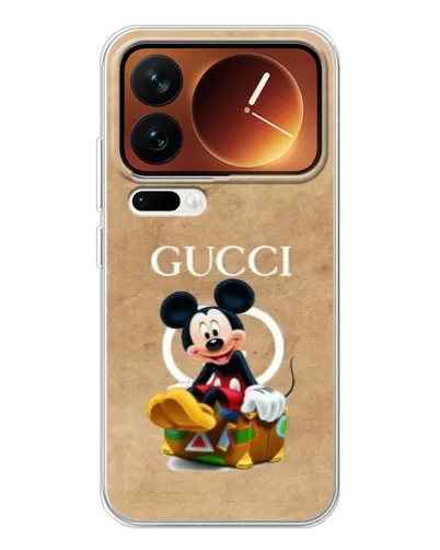 Чохол для Xiaomi 17 Pro з картинкою «Міккі Маус Gucci — крафт»