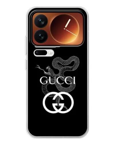 Чохол для Xiaomi 17 Pro з картинкою «Gucci — срібна змія»