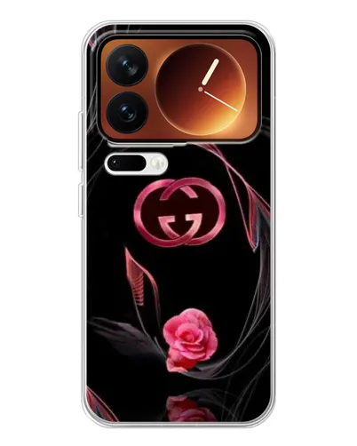Чохол для Xiaomi 17 Pro з картинкою «Gucci — неонова троянда»