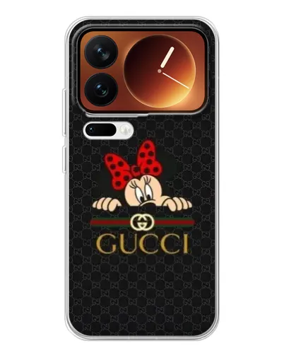 Чохол для Xiaomi 17 Pro з картинкою «Мінні Маус Gucci — чорний»
