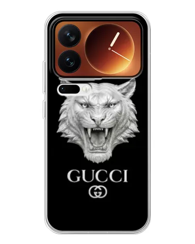 Чехол для Xiaomi 17 Pro с картинкой «Gucci — серебряный лев» Чехол для Xiaomi 17 Pro с картинкой «Gucci — серебряный лев»