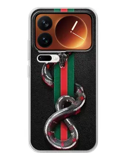 Чехол для Xiaomi 17 Pro с картинкой «Gucci — змея на полосе» Чехол для Xiaomi 17 Pro с картинкой «Gucci — змея на полосе»