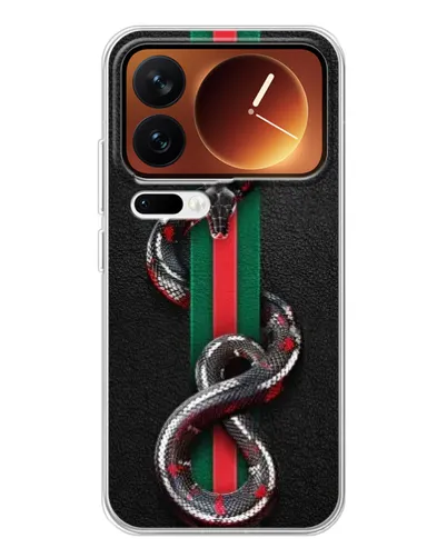 Чехол для Xiaomi 17 Pro с картинкой «Gucci — змея на полосе» Чехол для Xiaomi 17 Pro с картинкой «Gucci — змея на полосе»