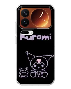 Чехол для Xiaomi 17 Pro с картинкой «Kuromi — черный минимализм»