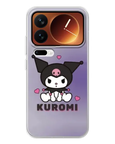 Чехол для Xiaomi 17 Pro с картинкой «Kuromi — фиолетовый арт»