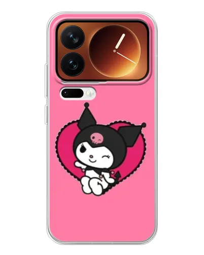 Чехол для Xiaomi 17 Pro с картинкой «Kuromi — любовь в сердце»
