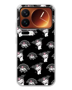 Чехол для Xiaomi 17 Pro с картинкой «Черный паттерн Kuromi»