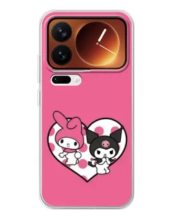 Чехол для Xiaomi 17 Pro с картинкой «Kuromi и My Melody»