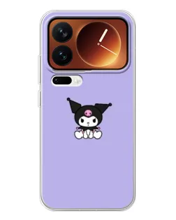 Чехол для Xiaomi 17 Pro с картинкой «Kuromi — фиолетовый минимализм»