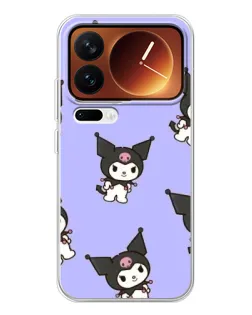 Чехол для Xiaomi 17 Pro с картинкой «Паттерн с Kuromi»