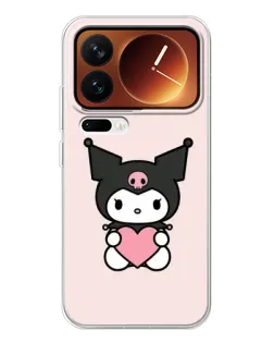 Чехол для Xiaomi 17 Pro с картинкой «Kuromi и сердце»