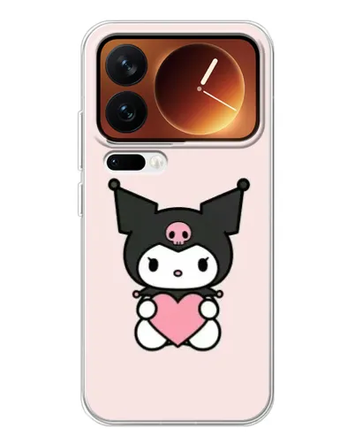 Чехол для Xiaomi 17 Pro с картинкой «Kuromi и сердце»