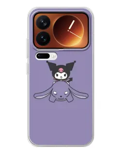 Чехол для Xiaomi 17 Pro с картинкой «Kuromi на лиловом фоне»