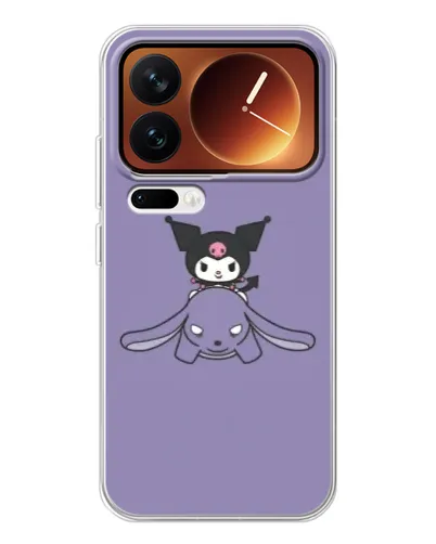 Чехол для Xiaomi 17 Pro с картинкой «Kuromi на лиловом фоне»