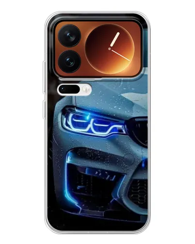 Чехол для Xiaomi 17 Pro с картинкой «Взгляд BMW с синими фарами» Чехол для Xiaomi 17 Pro с картинкой «Взгляд BMW с синими фарами»