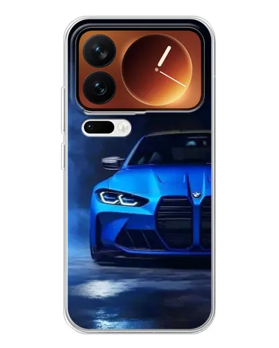 Чехол для Xiaomi 17 Pro с картинкой «Голубая BMW M4» Чехол для Xiaomi 17 Pro с картинкой «Голубая BMW M4»