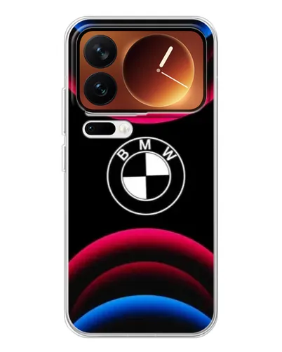 Чехол для Xiaomi 17 Pro с картинкой «Логотип BMW и неоновые дуги» Чехол для Xiaomi 17 Pro с картинкой «Логотип BMW и неоновые дуги»