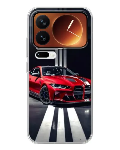 Чехол для Xiaomi 17 Pro с картинкой «Красная BMW на дороге» Чехол для Xiaomi 17 Pro с картинкой «Красная BMW на дороге»