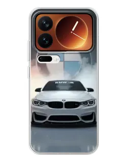 Чехол для Xiaomi 17 Pro с картинкой «BMW в белом дыму»