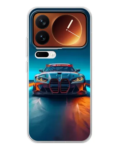 Чехол для Xiaomi 17 Pro с картинкой «BMW — огни неона» Чехол для Xiaomi 17 Pro с картинкой «BMW — огни неона»