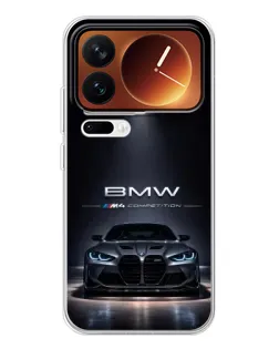 Чехол для Xiaomi 17 Pro с картинкой «BMW сквозь ночной город»
