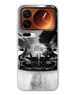 Чехол для Xiaomi 17 Pro с картинкой «BMW — акварельный дрифт»