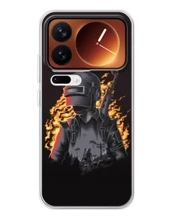 Чохол для Xiaomi 17 Pro з картинкою «PUBG — вогняний силует»